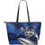 Skeleton Surfing Large Leather Tote Bag