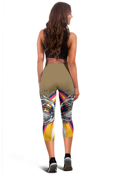 Skeleton Surfing Women Capris