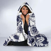 Skull Floral Beautiful Hooded Blanket-JORJUNE.COM