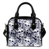 Skull Floral Beautiful Leather Shoulder Handbag