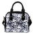 Skull Floral Beautiful Leather Shoulder Handbag