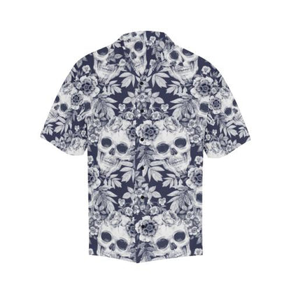 Skull Floral Beautiful Men Hawaiian Shirt