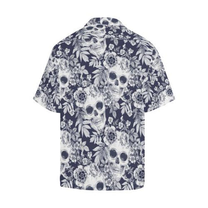 Skull Floral Beautiful Men Hawaiian Shirt