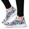 Skull Floral Beautiful Mesh Knit Sneakers Shoes