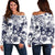 Skull Floral Beautiful Off Shoulder Sweatshirt