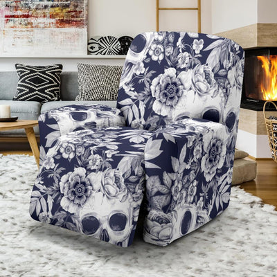 Skull Floral Beautiful Recliner Slipcover-JORJUNE.COM