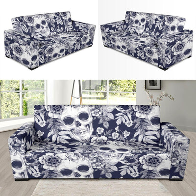 Skull Floral Beautiful Sofa Slipcover-JORJUNE.COM