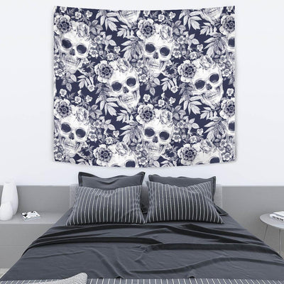 Skull Floral Beautiful Tapestry