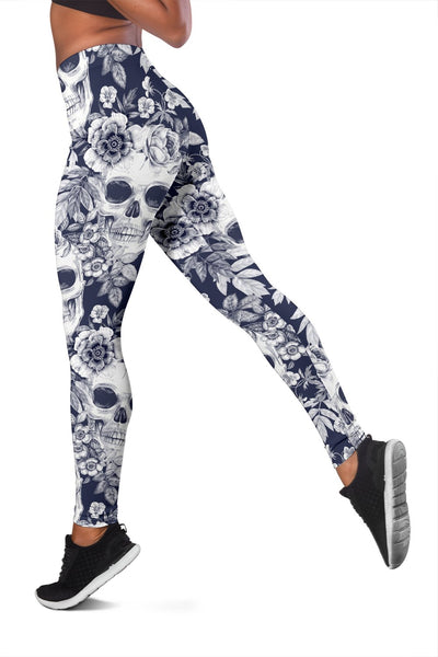 Skull Floral Beautiful Women Leggings