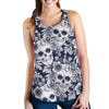 Skull Floral Beautiful Women Racerback Tank Top