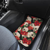 Skull Red Rose Front and Back Car Floor Mats