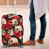 Skull Red Rose Luggage Cover Protector