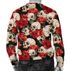 Skull Red Rose Men Crewneck Sweatshirt