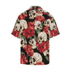 Skull Red Rose Men Hawaiian Shirt