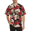 Skull Red Rose Men Hawaiian Shirt