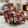 Skull Red Rose Recliner Slipcover-JORJUNE.COM