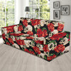 Skull Red Rose Sofa Slipcover-JORJUNE.COM