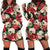 Skull Red Rose Women Hoodie Dress