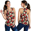 Skull Red Rose Women Racerback Tank Top