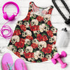 Skull Red Rose Women Racerback Tank Top