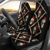 Skull Roses Bone Design Themed Print Universal Fit Car Seat Covers-JorJune