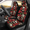 Skull Roses Design Themed Print Universal Fit Car Seat Covers-JorJune