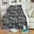 Skull Tattoo Design Print Fleece Blanket