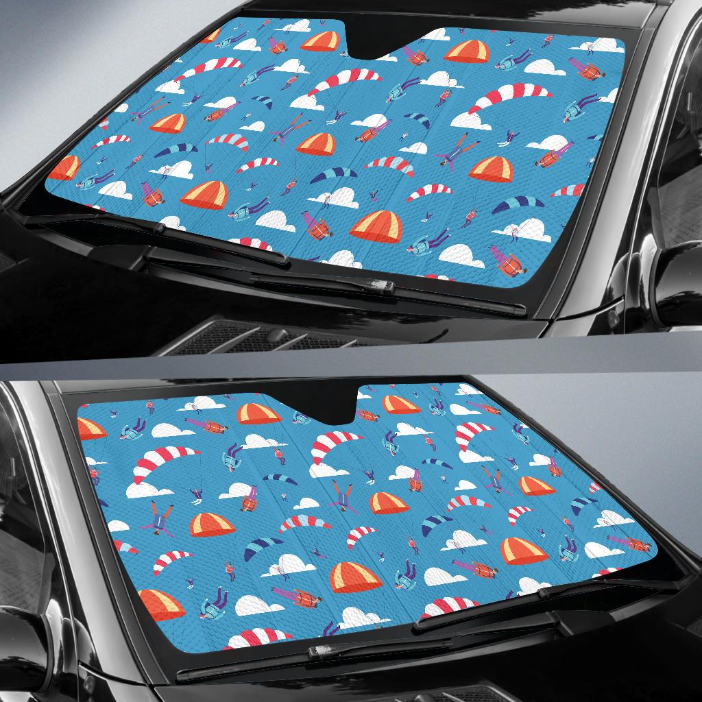 Skydiving Pattern Print Design 03 Car Sun Shades-JORJUNE.COM