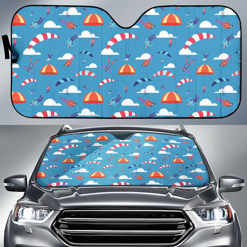 Skydiving Pattern Print Design 03 Car Sun Shades-JORJUNE.COM