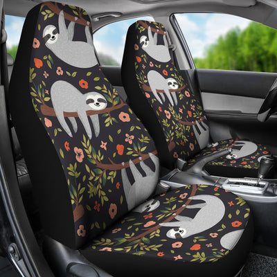 Sloth Cute Design Themed Print Universal Fit Car Seat Covers-JorJune