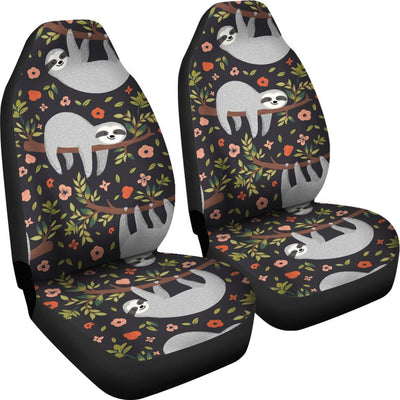 Sloth Cute Design Themed Print Universal Fit Car Seat Covers-JorJune