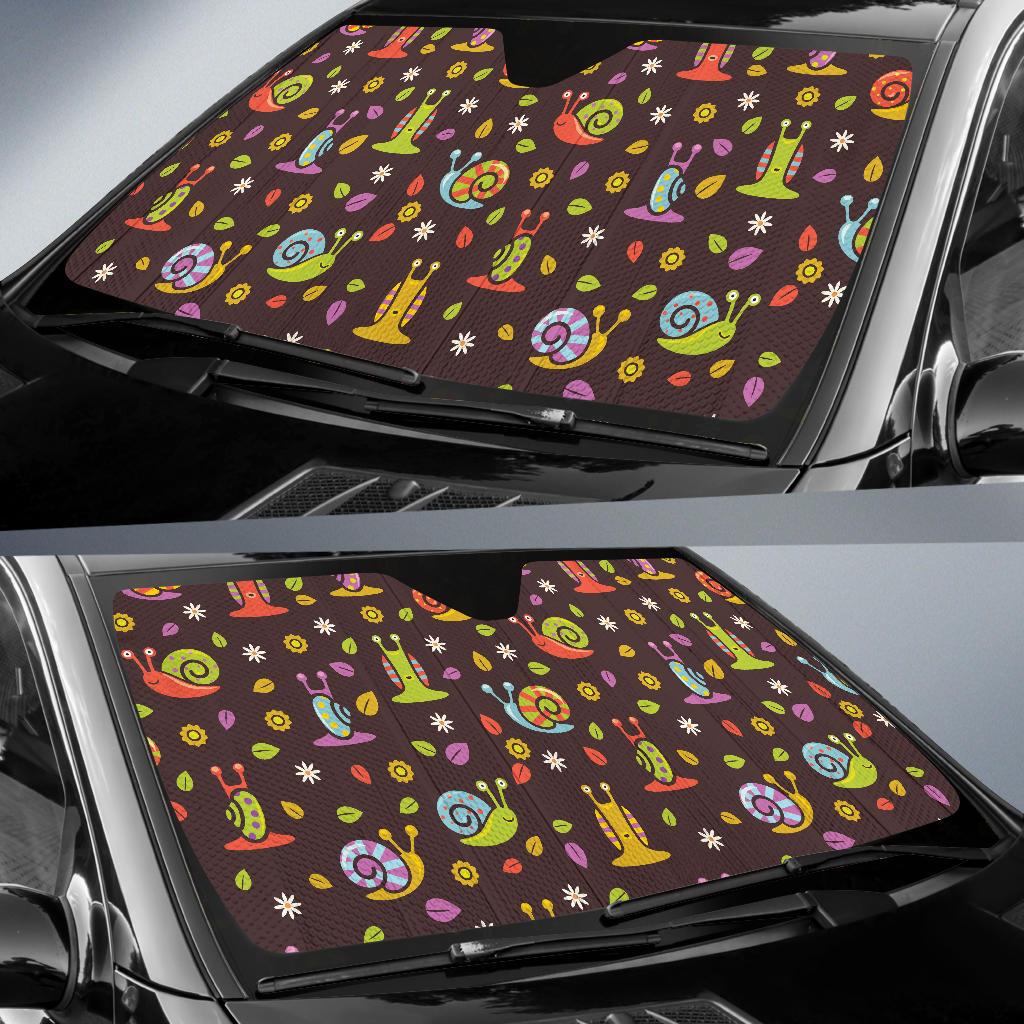 Snail Pattern Print Design 01 Car Sun Shades-JORJUNE.COM