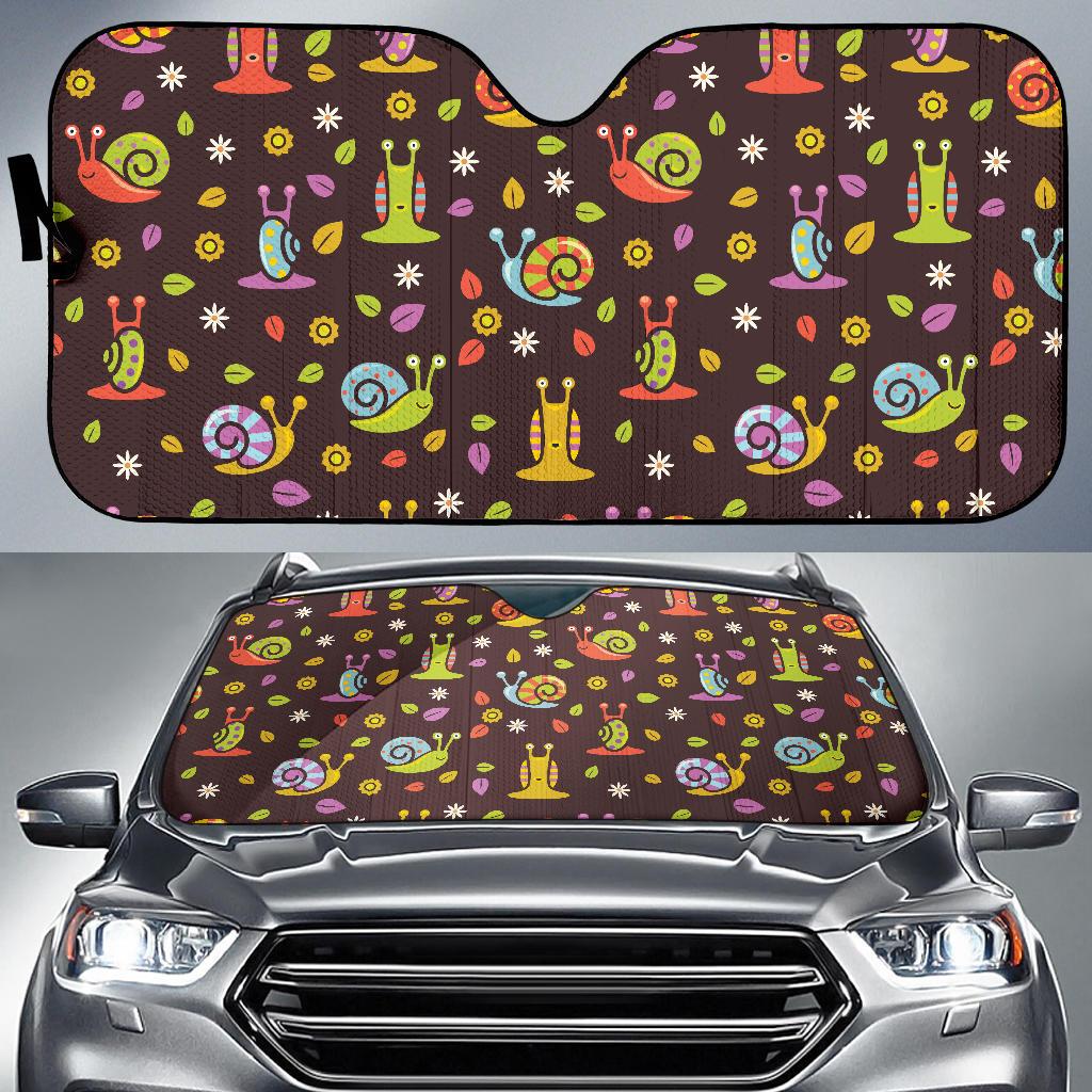 Snail Pattern Print Design 01 Car Sun Shades-JORJUNE.COM
