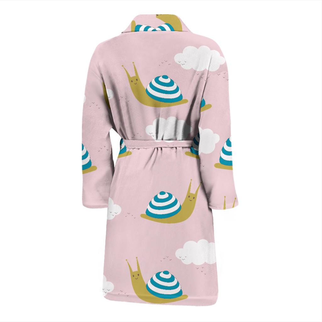 Snail Pattern Print Design 02 Men Bathrobe-JORJUNE.COM