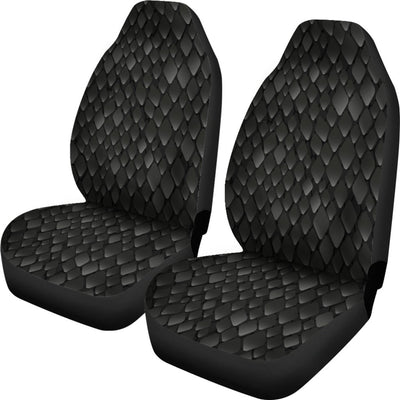 Snake Skin Black Print Universal Fit Car Seat Covers-JorJune