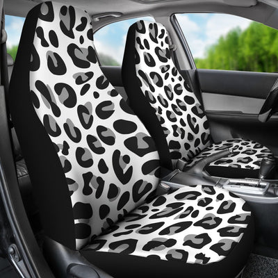 Snow Leopard Skin Print Universal Fit Car Seat Covers-JorJune