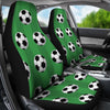 Soccer Ball Green Background Print Universal Fit Car Seat Covers