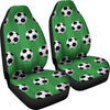 Soccer Ball Green Background Print Universal Fit Car Seat Covers