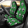 Soccer Ball Green Background Print Universal Fit Car Seat Covers