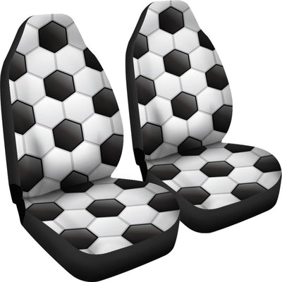 Soccer Ball Texture Print Pattern Universal Fit Car Seat Covers