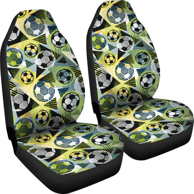 Soccer Ball Themed Print Pattern Universal Fit Car Seat Covers