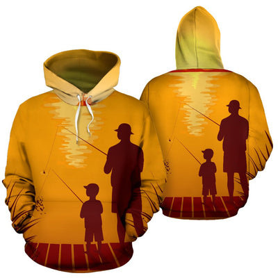 Son Dad Fishing All Over Print Hoodie