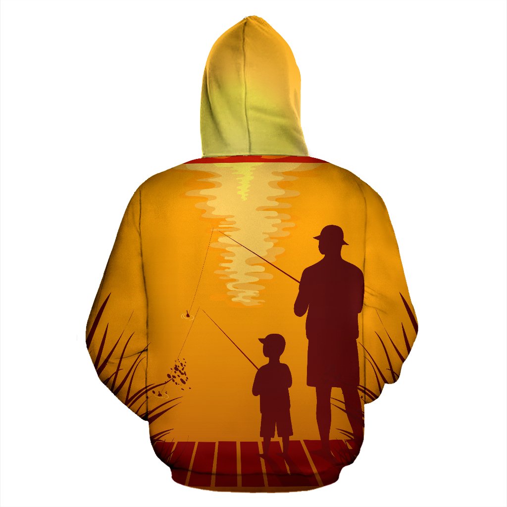 Son Dad Fishing All Over Zip Up Hoodie
