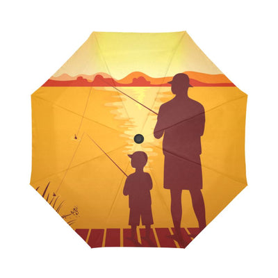 Son Dad Fishing Automatic Foldable Umbrella