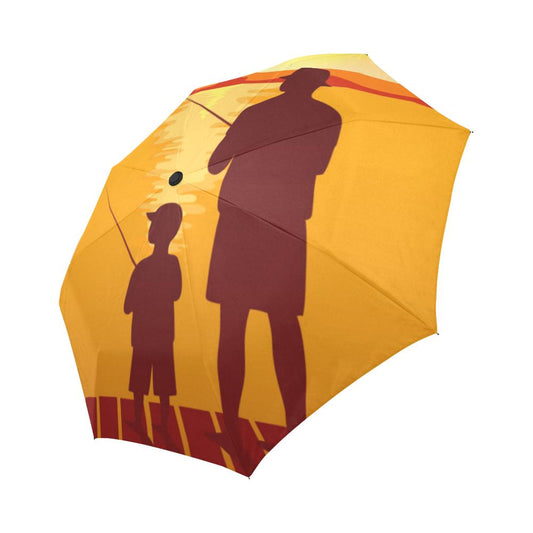 Son Dad Fishing Automatic Foldable Umbrella