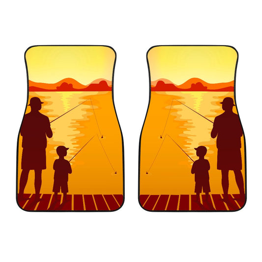 Son Dad Fishing Car Floor Mats