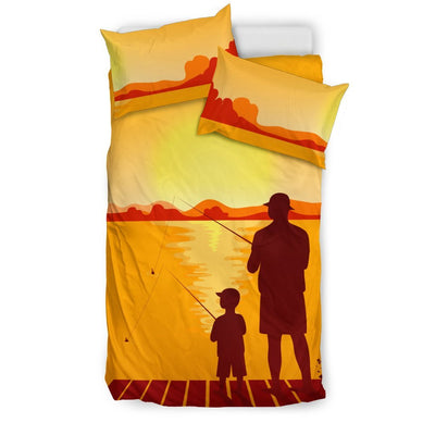 Son Dad Fishing Duvet Cover Bedding Set