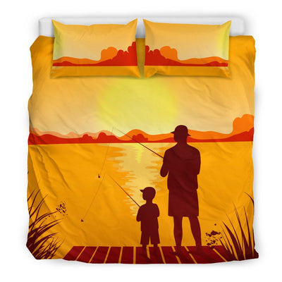 Son Dad Fishing Duvet Cover Bedding Set