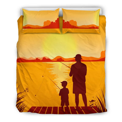 Son Dad Fishing Duvet Cover Bedding Set