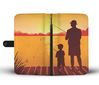 Son Dad Fishing Wallet Phone Case